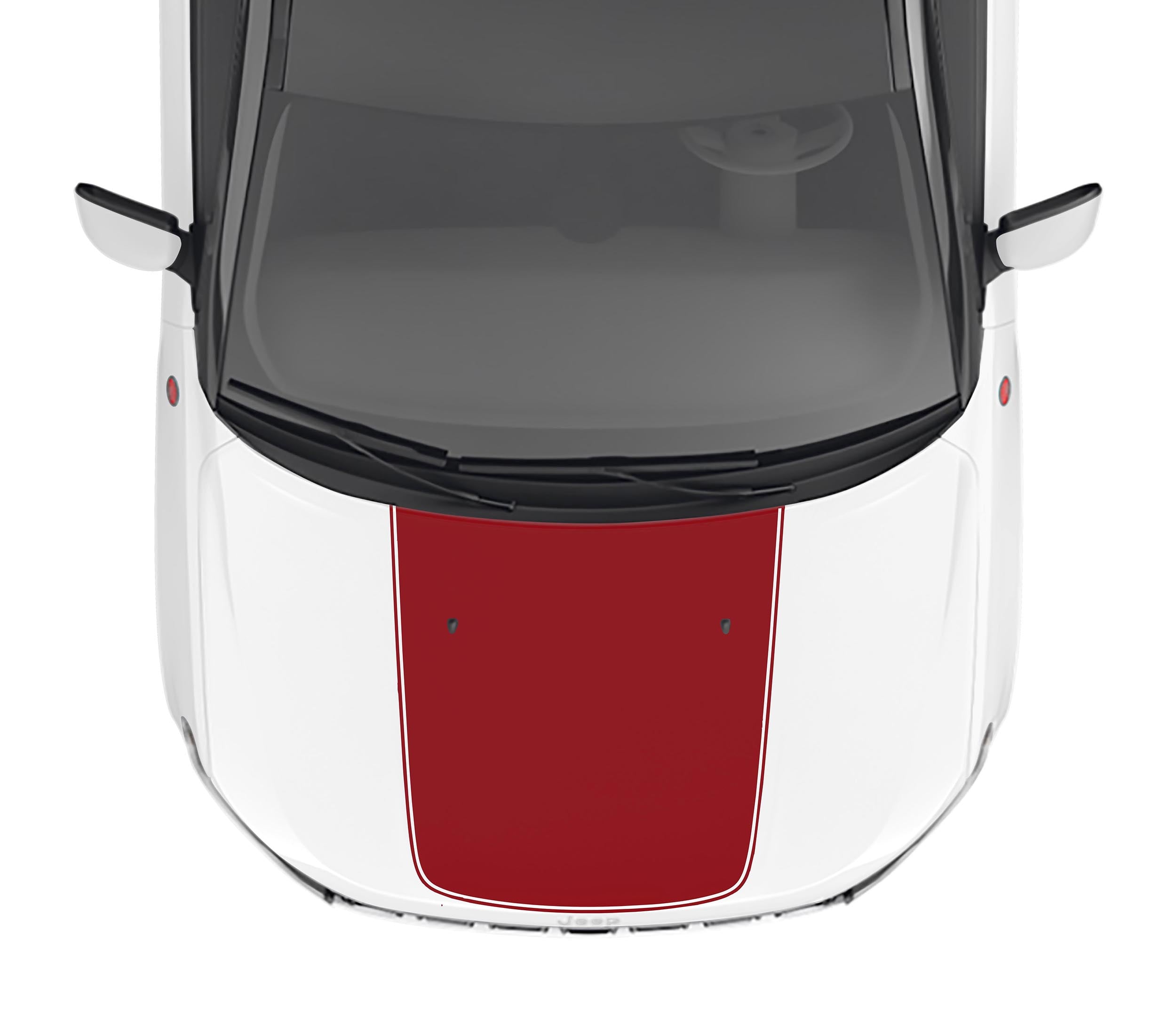 Pinstripe Blackout Hood Vinyl Decal Fits Jeep Compass 2017-2024