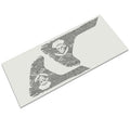 Black tattered Jolly Roger pirate skull crossed swords fender vent decal pair laid flat
