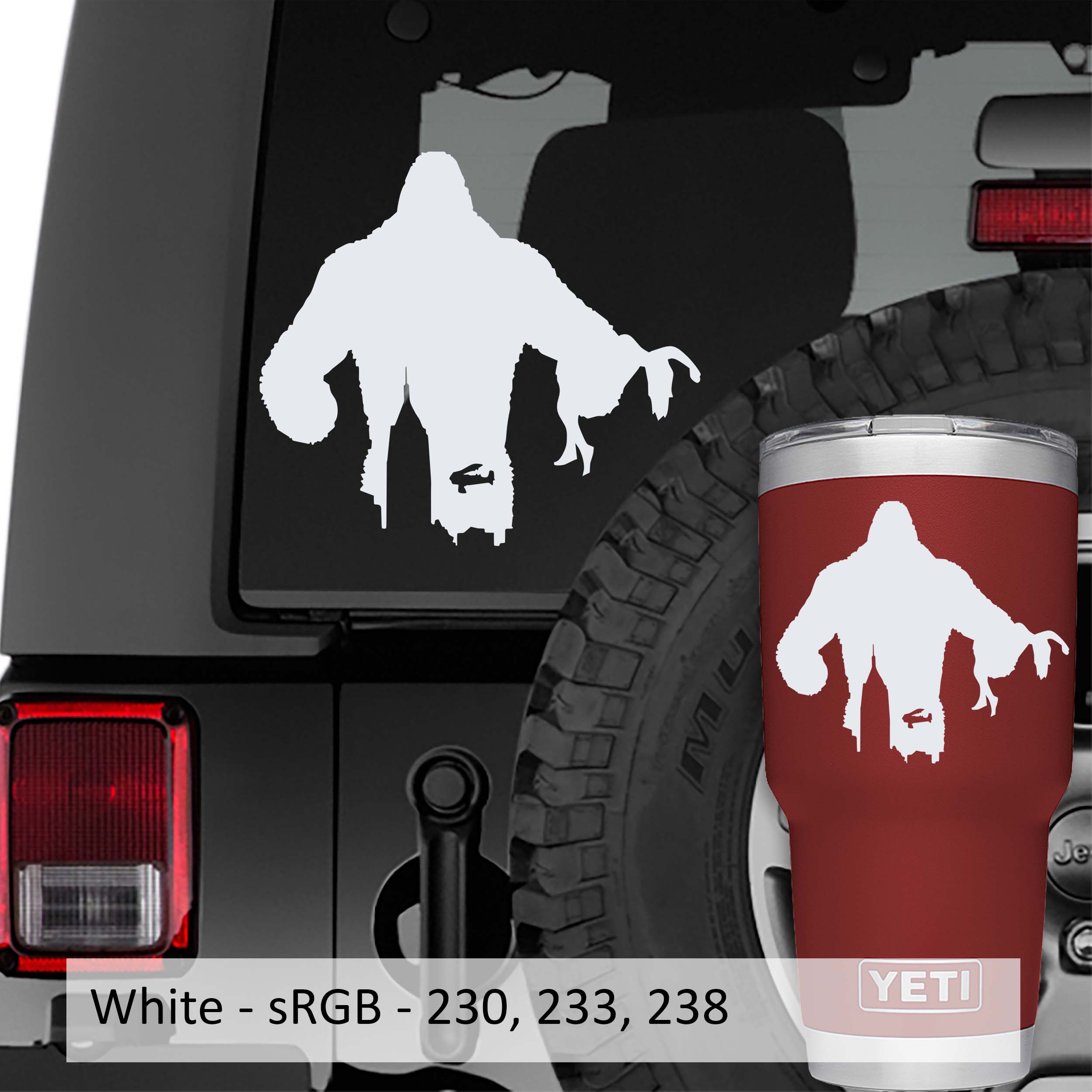Classic King Kong Over New York City Skyline Vinyl Decal