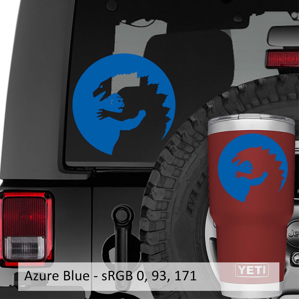Godzilla vs King Kong Yin Yang Symbol Vinyl Decal