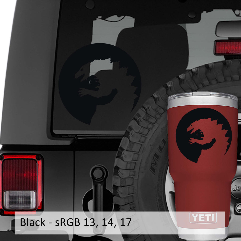 Godzilla vs King Kong Yin Yang Symbol Vinyl Decal
