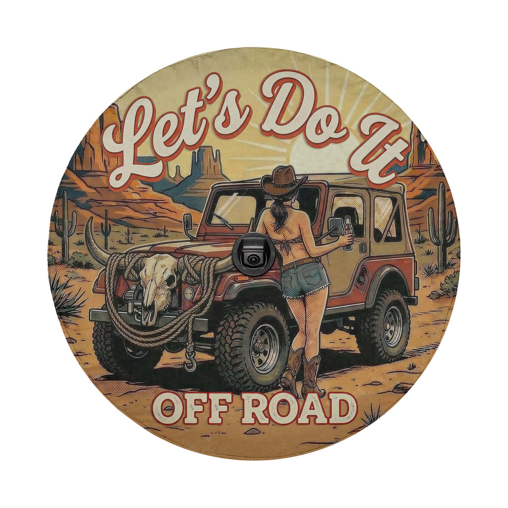 Let's Do It Offroad Spare Tire Cover With Backup Camera Hole Option