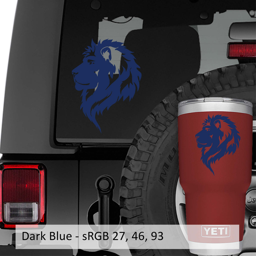 Lion Head Profile Vinyl Decal