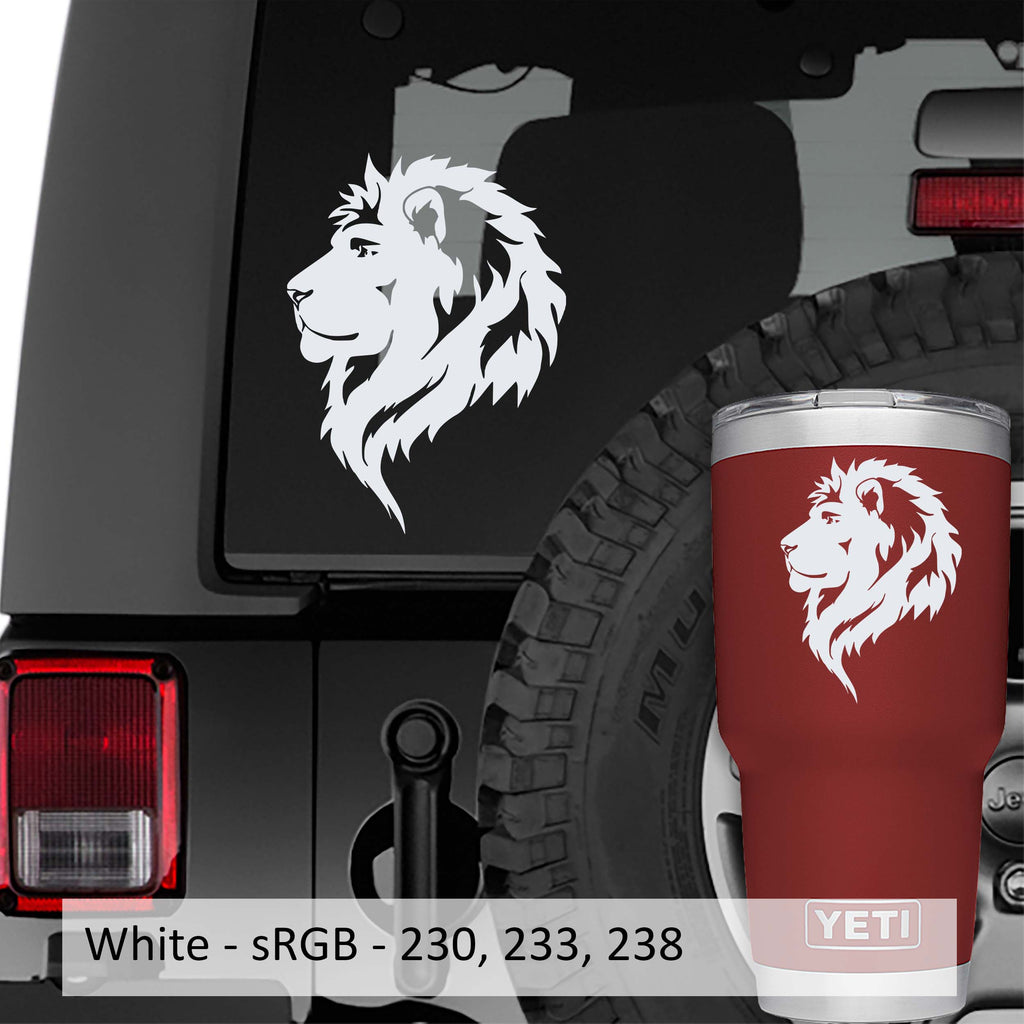 Lion Head Profile Vinyl Decal