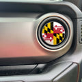 Maryland Flag Heater AC Vent Decals Fits Jeep Wrangler 2011-2024/Fits Jeep Gladiator 2019-2024