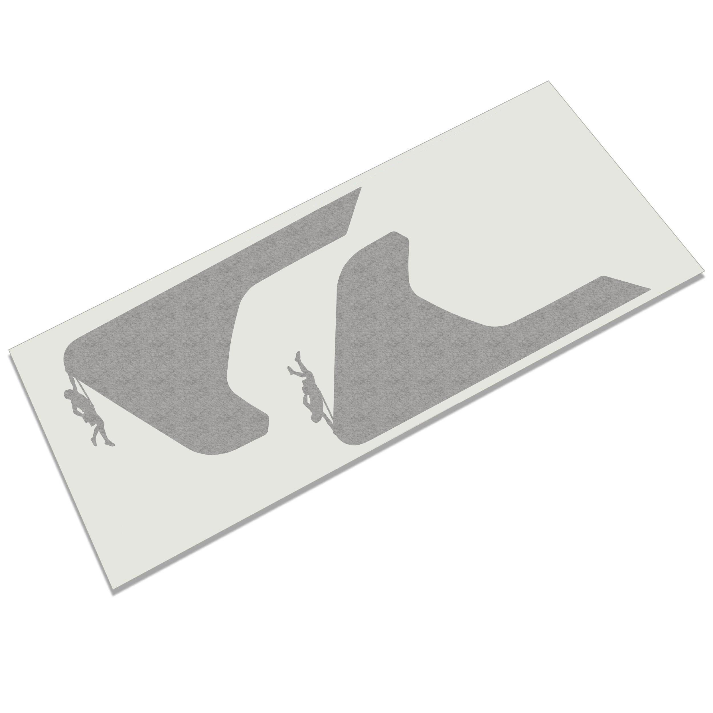 Male rock climber v1 fender vent vinyl decal layout sheet for JL JT Wrangler Gladiator