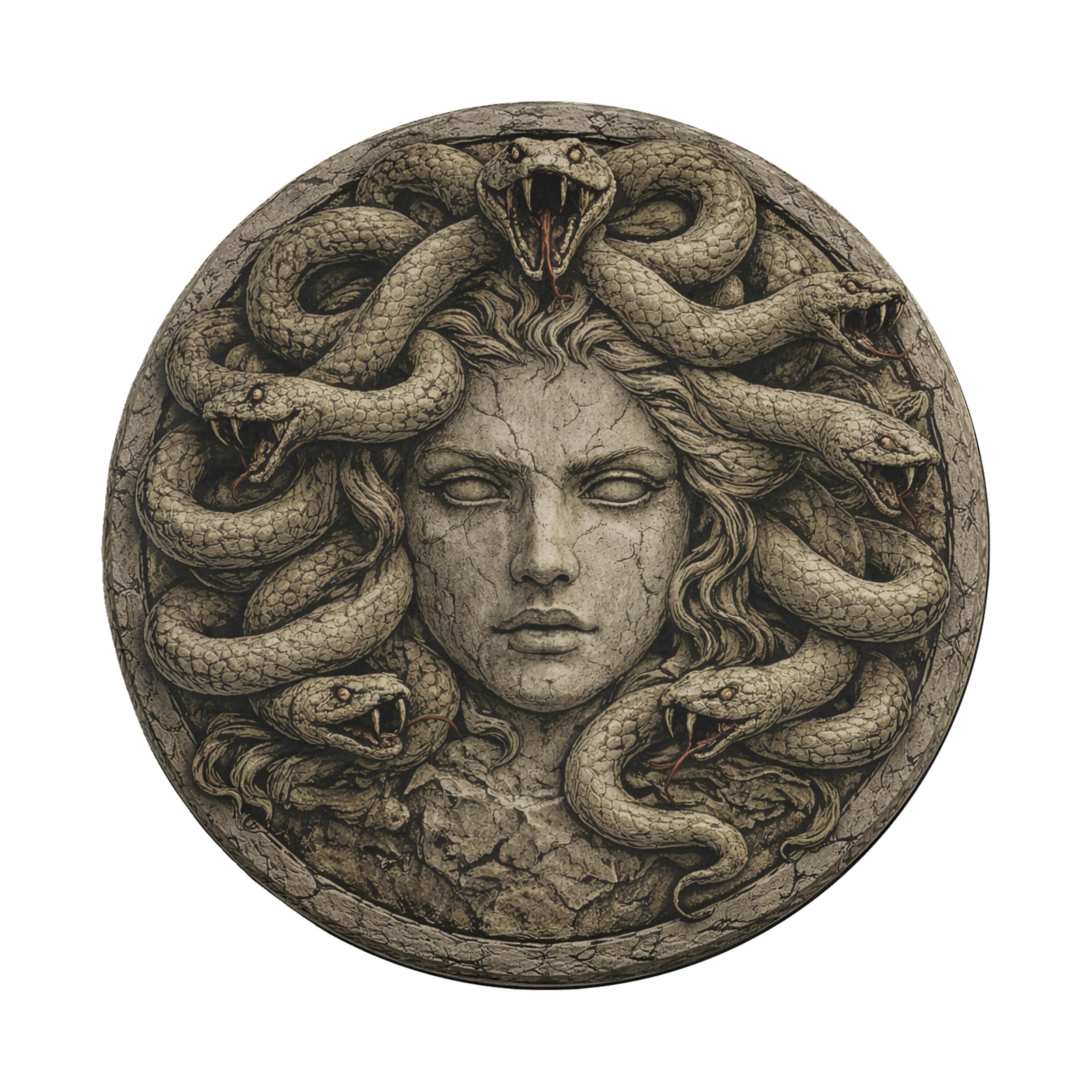 Medusa Gorgon Queen Spare Tire Cover With Backup Camera Hole Option