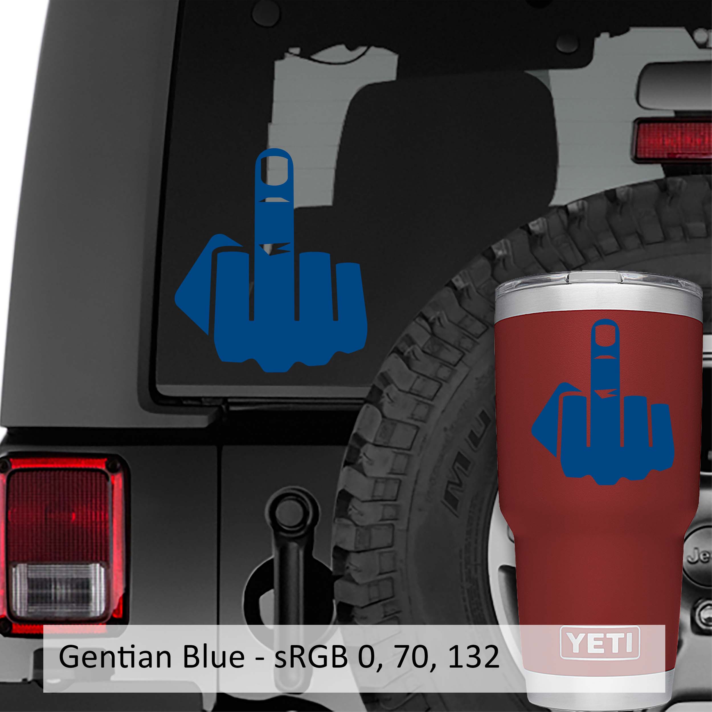 Middle Finger Vinyl Decal