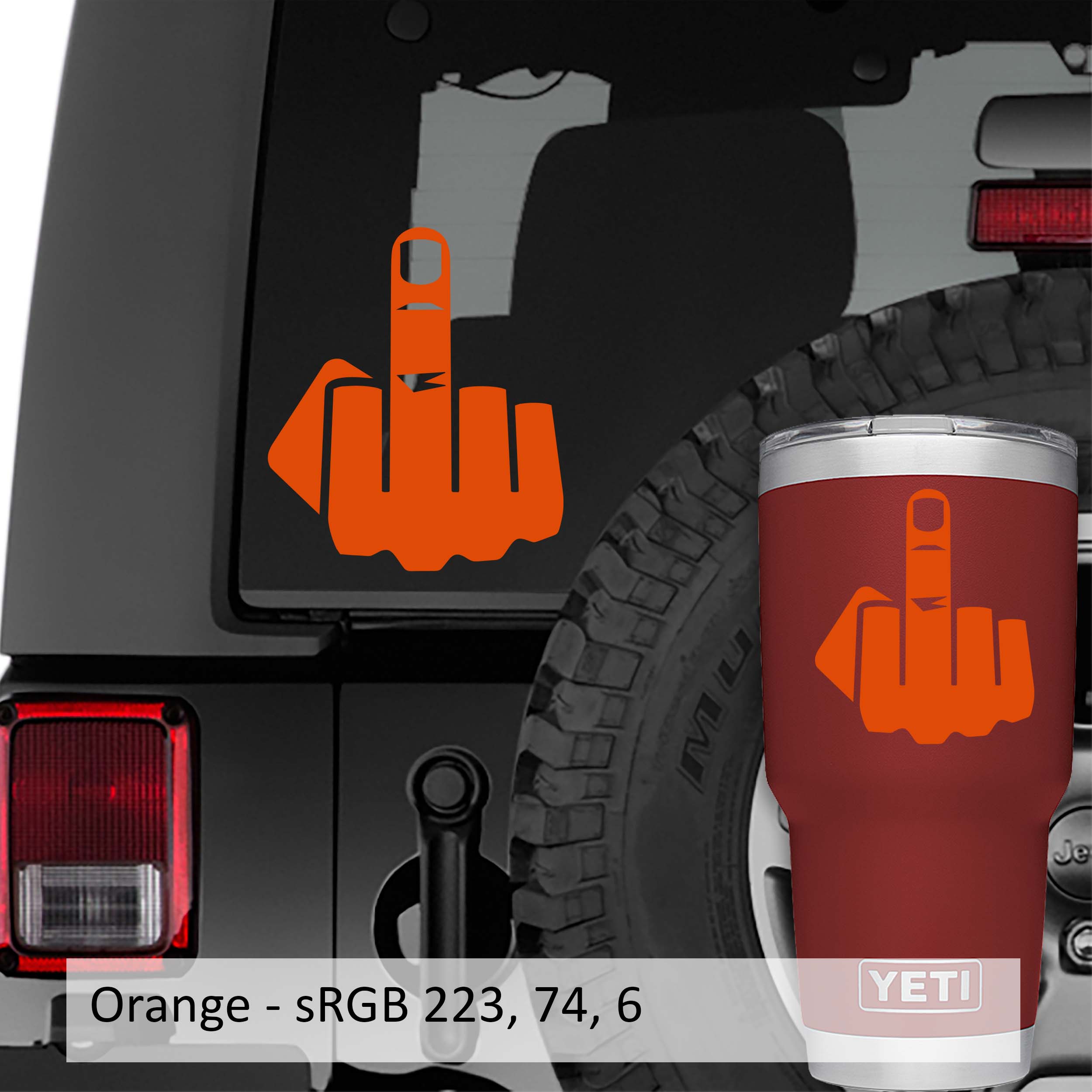 Middle Finger Vinyl Decal
