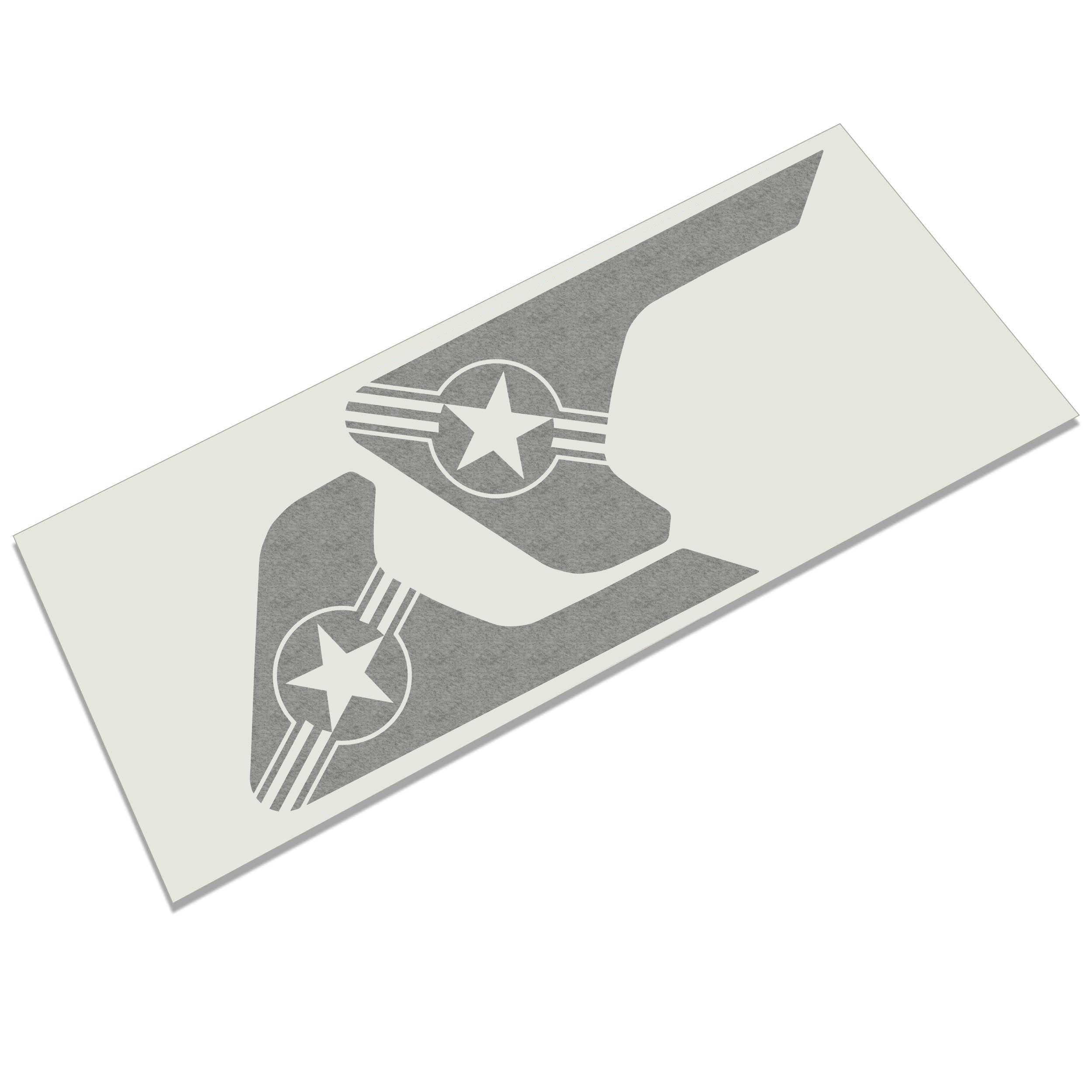 Airforce military roundel star decal transfer sheet for Jeep JL JT fender vent installation