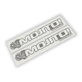 Mojito Edition hood decal pair shown applied to Jeep Wrangler JL side hood in matte finish vinyl