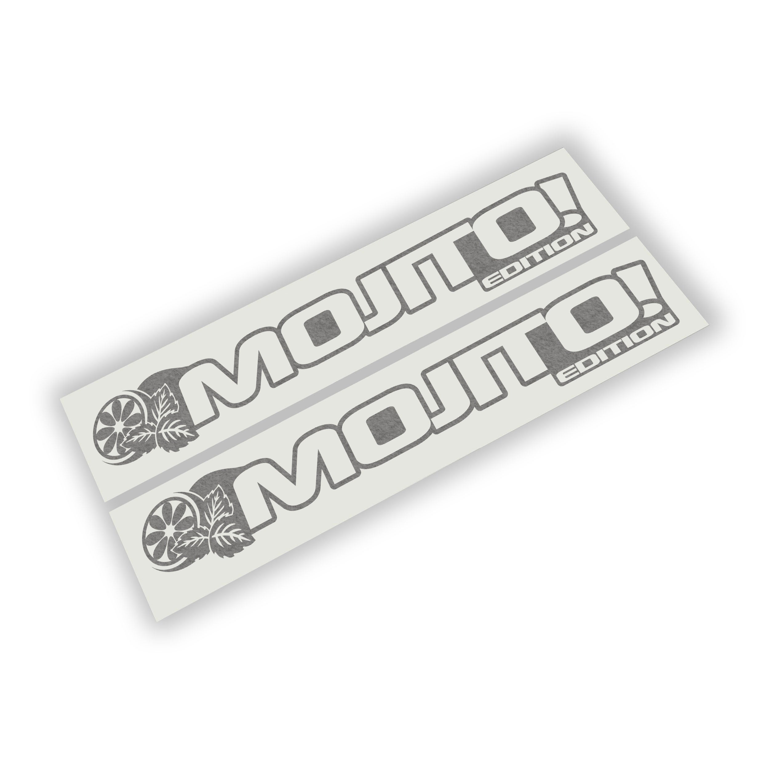 Mojito Edition hood decal pair shown applied to Jeep Wrangler JL side hood in matte finish vinyl