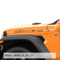 Black Nacho Edition v1 Jeep side hood decal pair shown on transparent transfer sheet preview