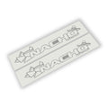 Nacho Chip Edition v2 side hood decal pair preview with sombrero artwork on transparent transfer sheet