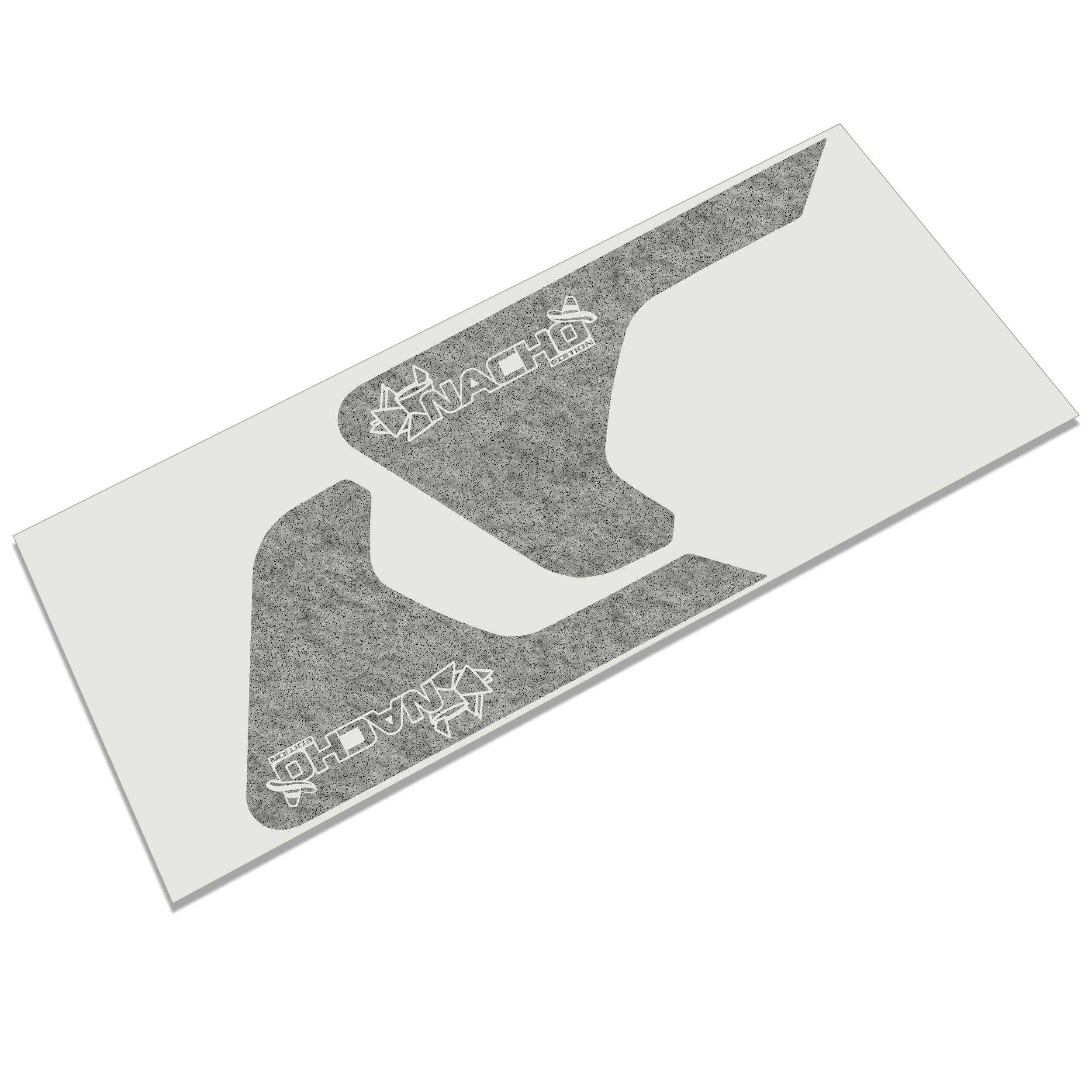 Nacho Chip Edition black fender vent vinyl transfer decal pair design layout for Jeep JL JT