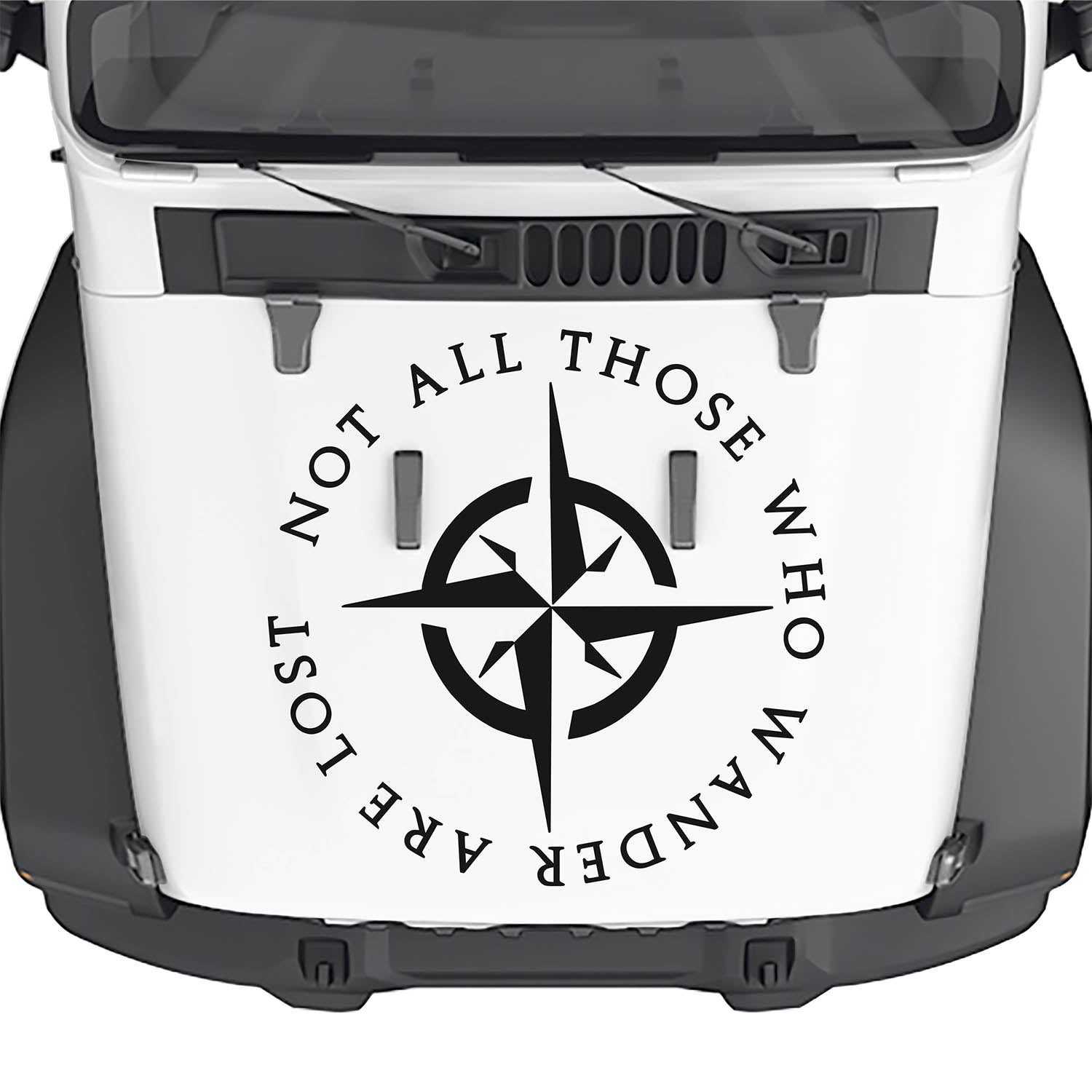Not All Those Who Wander Are Lost Compass Vinyl Decal