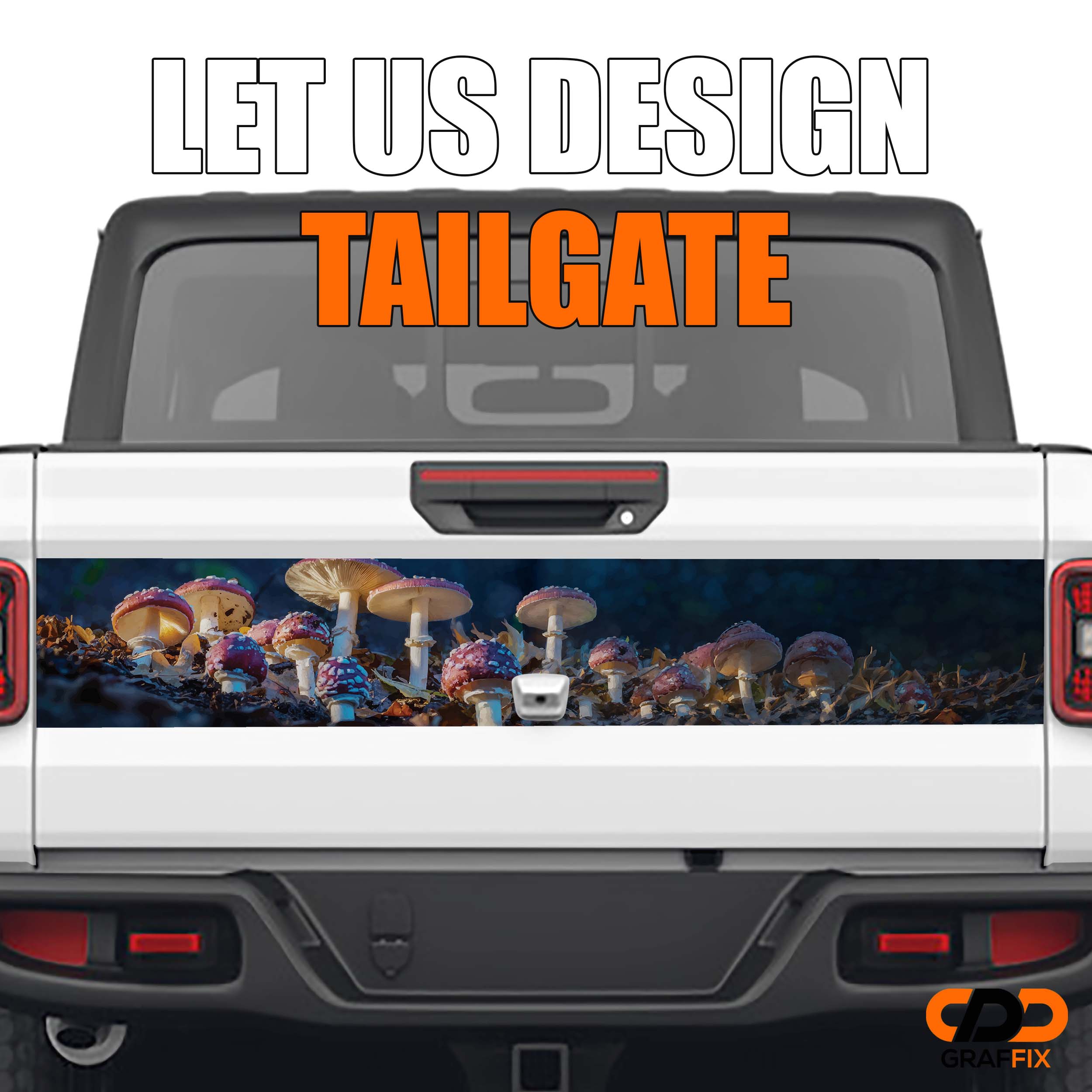 Tailgate Custom Personalized Vinyl Graphic compatible with Jeep Gladiator JT 2019 2020 – Present
