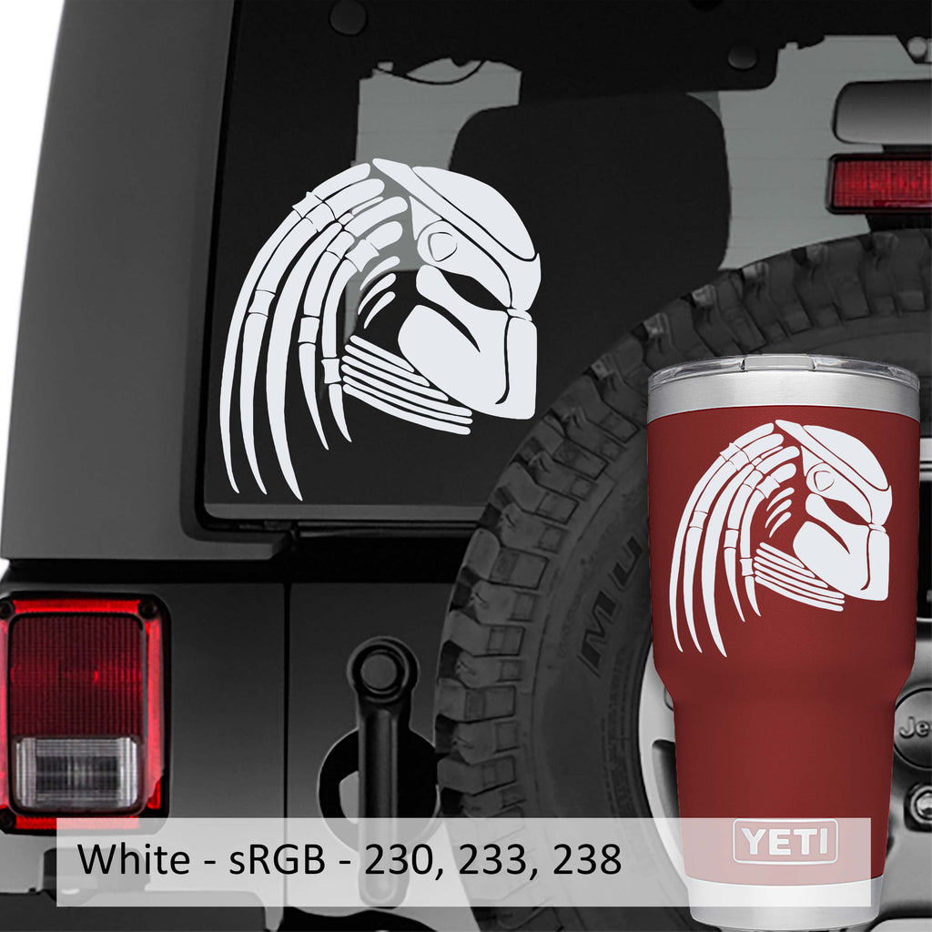 Predator Head Profile Vinyl Decal Sticker