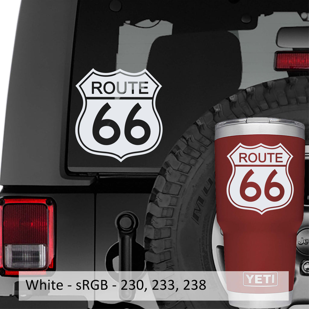Route 66 Road Sign Vinyl Decal