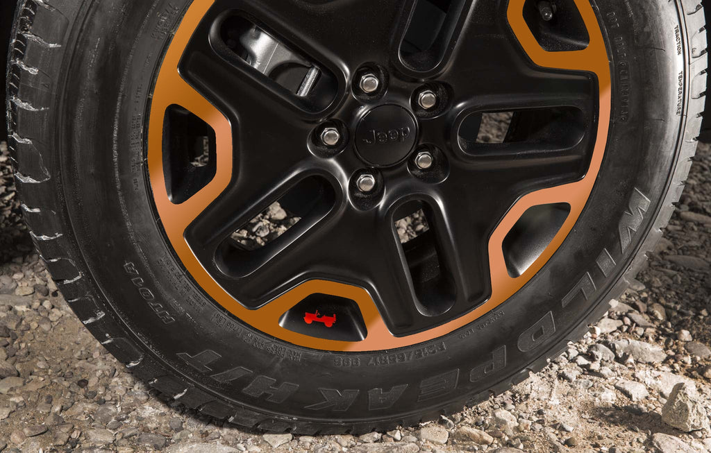 Wheel Vinyl Decal Overlays 17" Inch Rim for Wrangler JK Rubicon