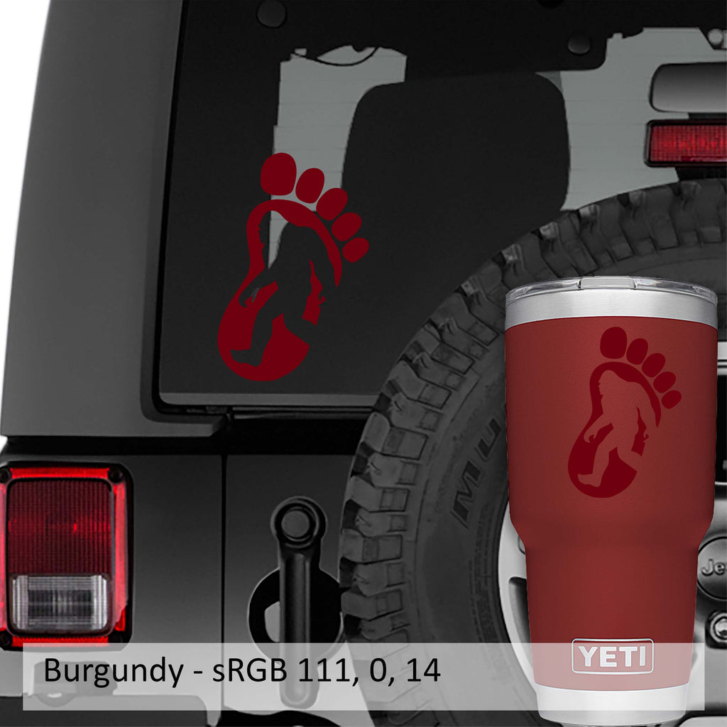  Yeti Bigfoot Footprint Sasquatch Vinyl Decal