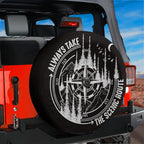Always Take the Scenic Route Spare Tire Cover With Backup Camera Hole