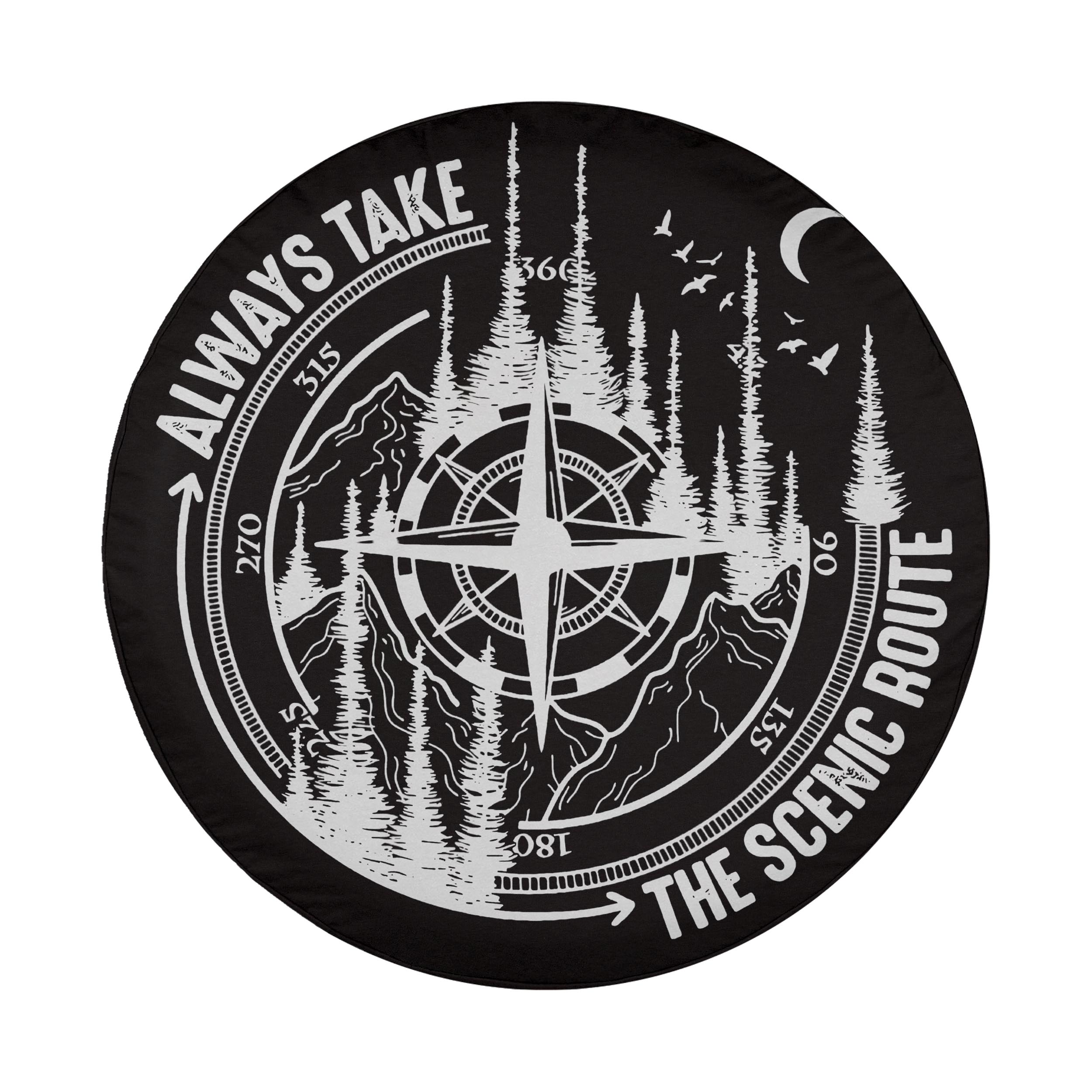 Always Take the Scenic Route Spare Tire Cover With Backup Camera Hole