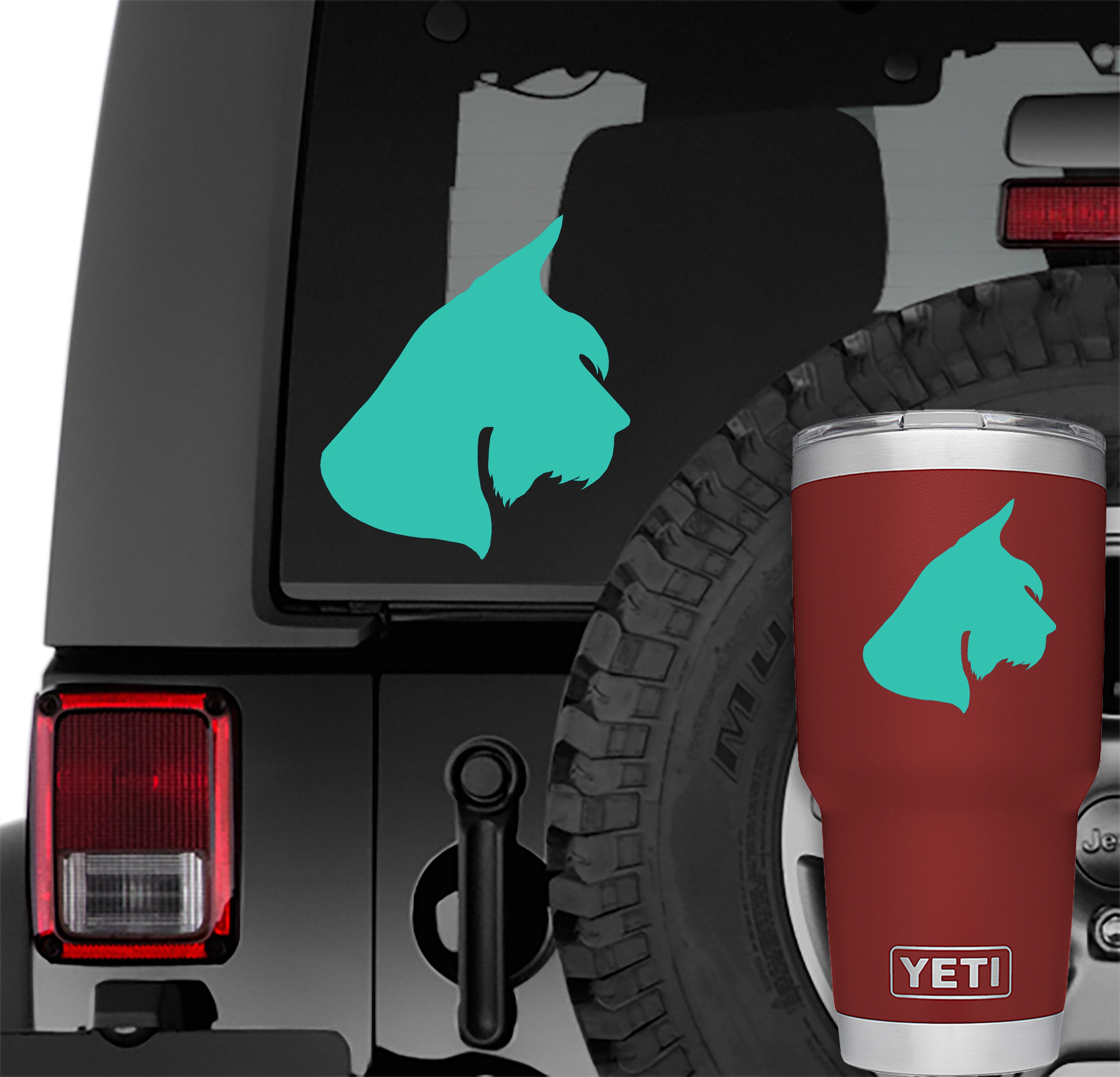 Schnauzer Head Profile Vinyl Decal