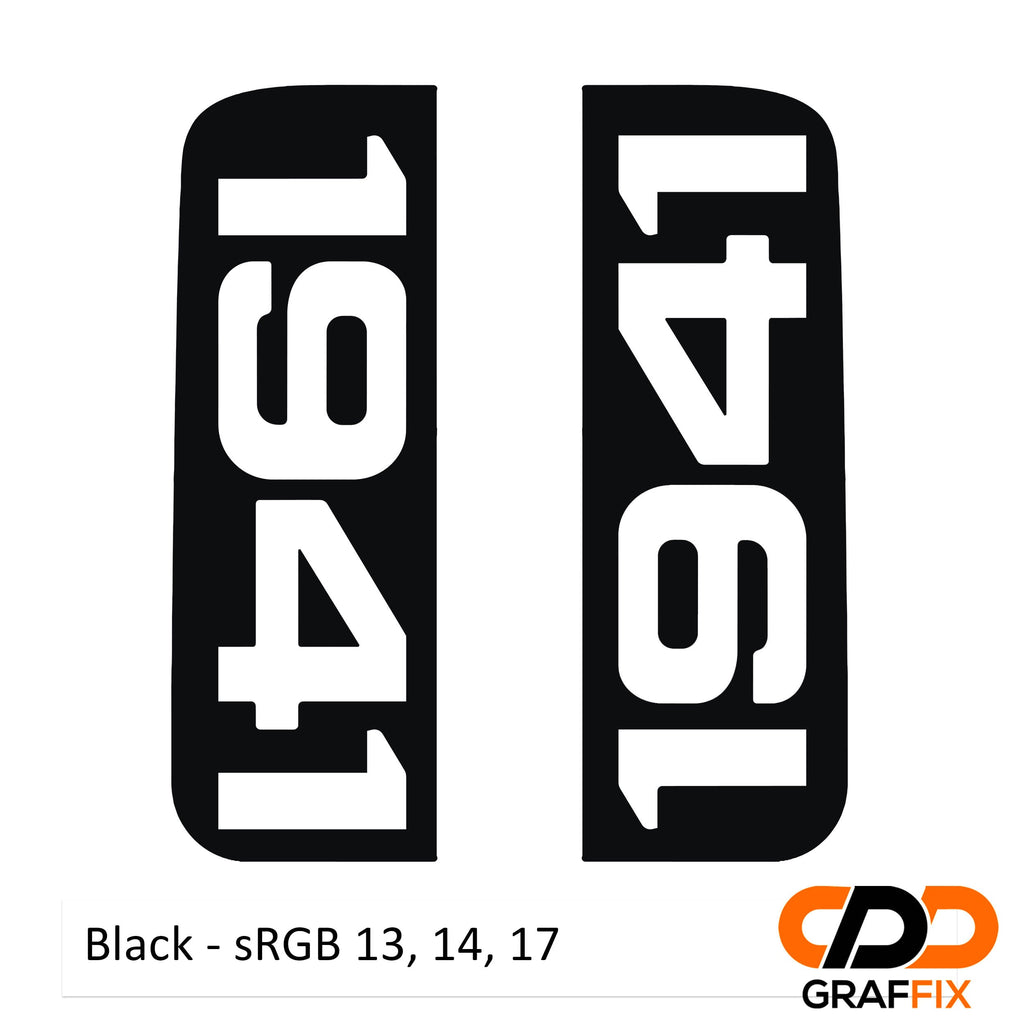 Black 1941 vertical side window decal close detail on Jeep Wrangler JKU rear quarter glass