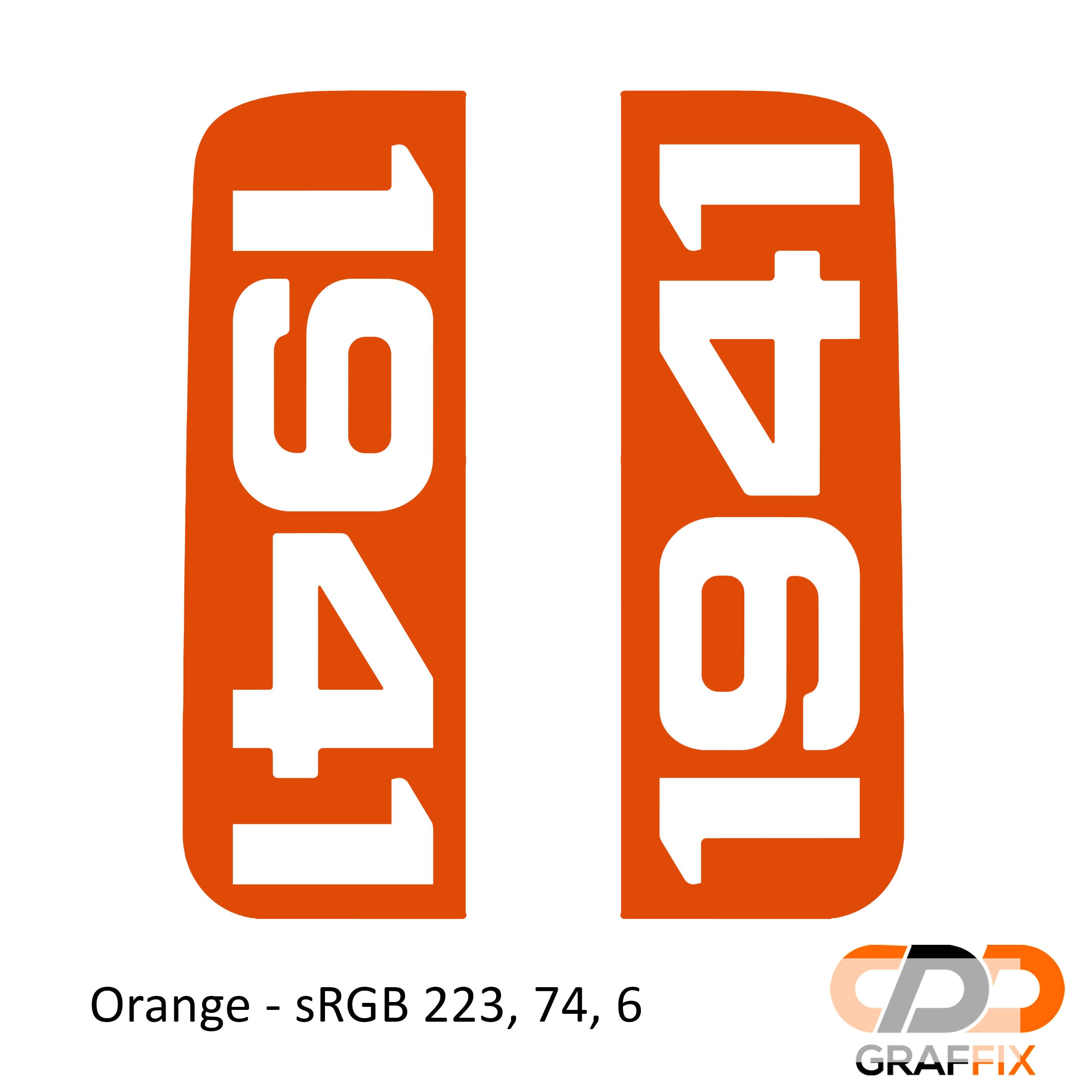 Orange 1941 vinyl side window decal set for Jeep Wrangler JL and Gladiator JT 2018+