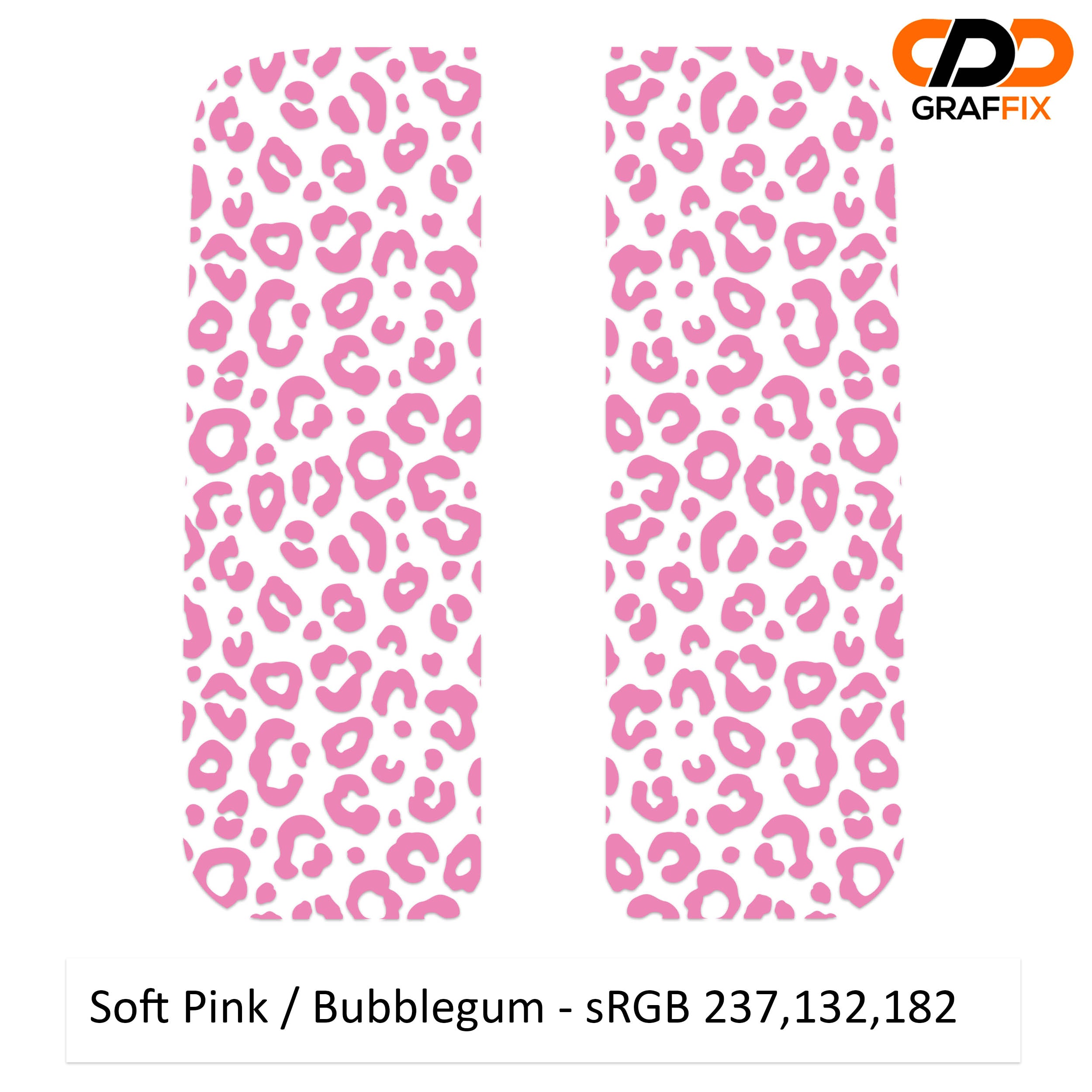 Bubblegum pink leopard print side window decal set for Jeep Wrangler JL Gladiator JT