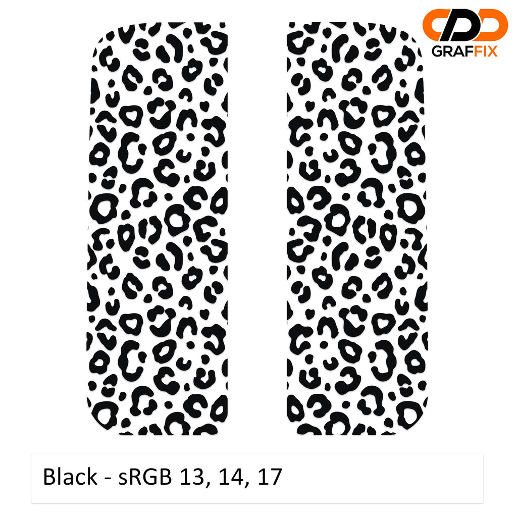 Black leopard print pattern side window decal set for Jeep Wrangler JL Gladiator JT 2018 plus