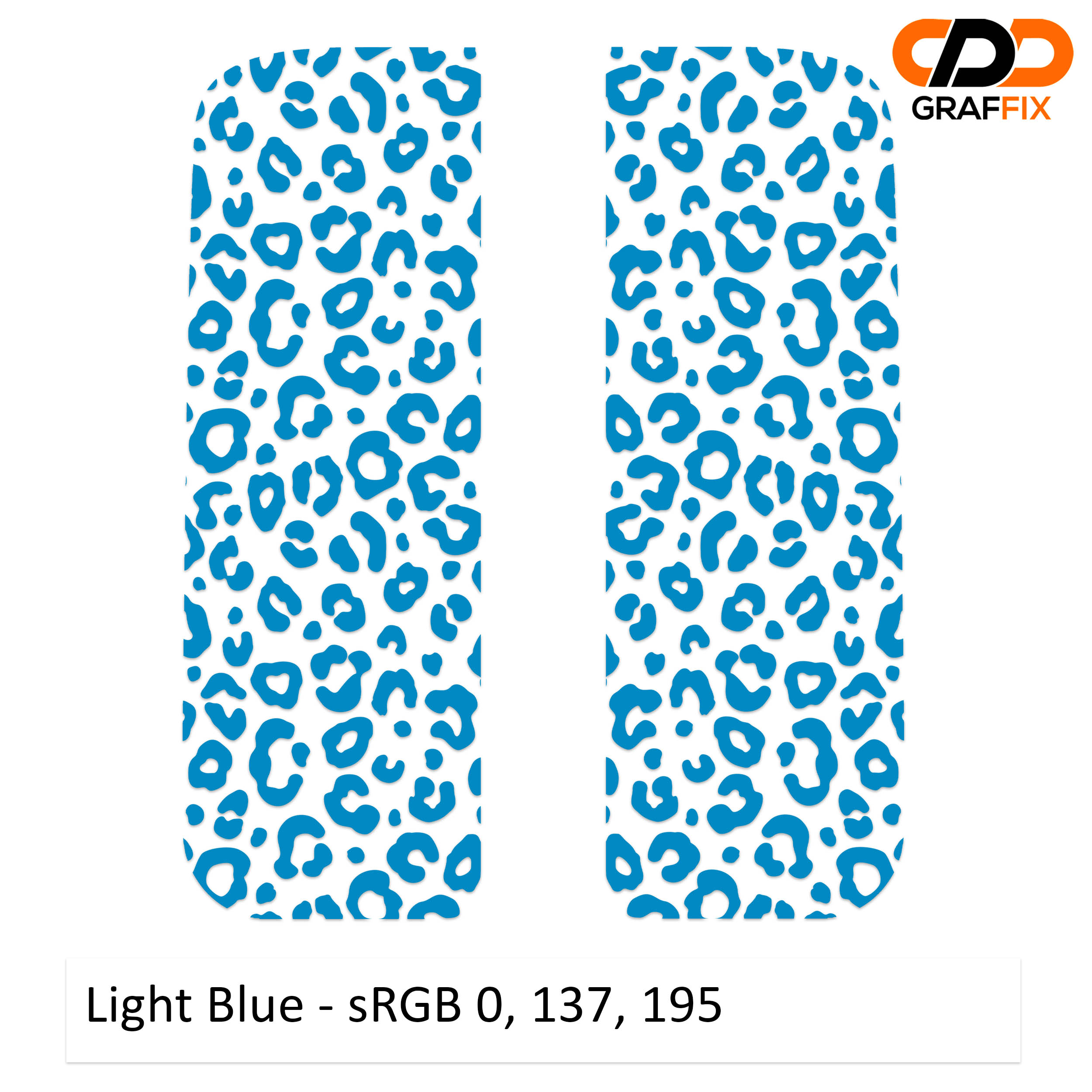 Light blue leopard print side window decal set for Jeep Wrangler JL Gladiator JT 2018 plus