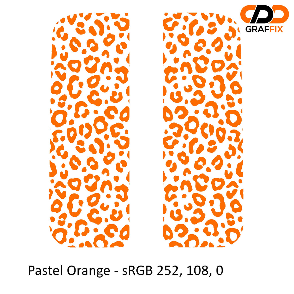 Pastel orange leopard print side window decal set for Jeep Wrangler JL Gladiator JT 2018 plus