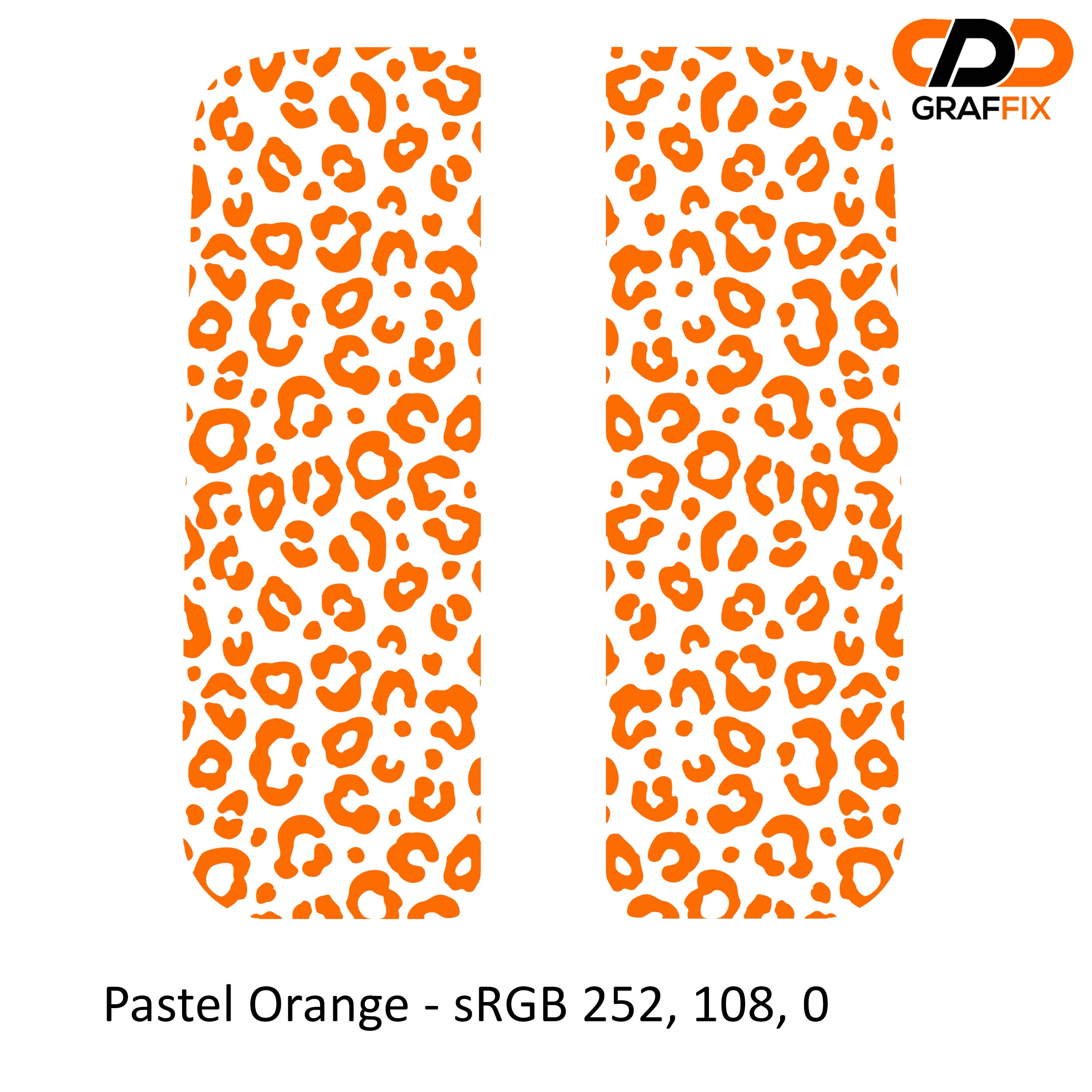 Pastel orange leopard print side window decal set for Jeep Wrangler JL Gladiator JT 2018 plus