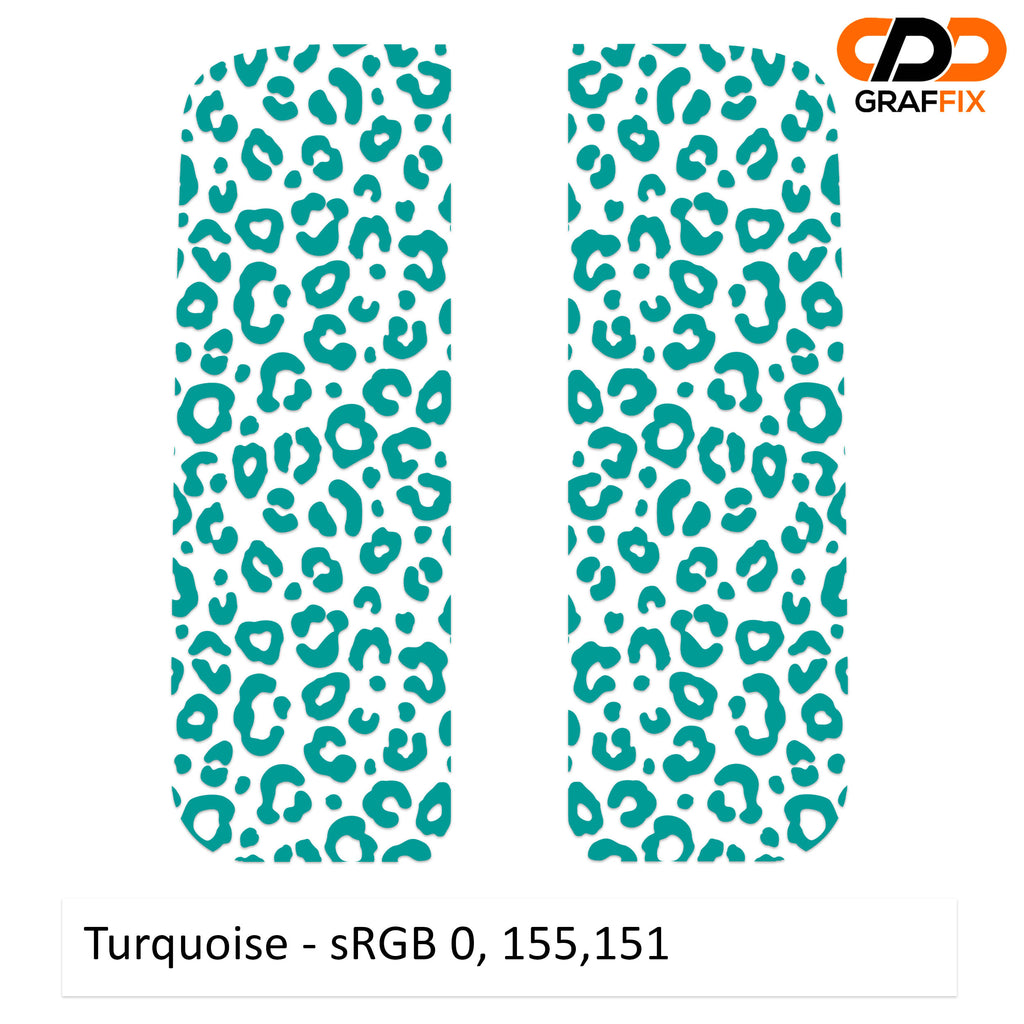 Turquoise leopard print side window decal set for Jeep Wrangler JL Gladiator JT 2018 plus