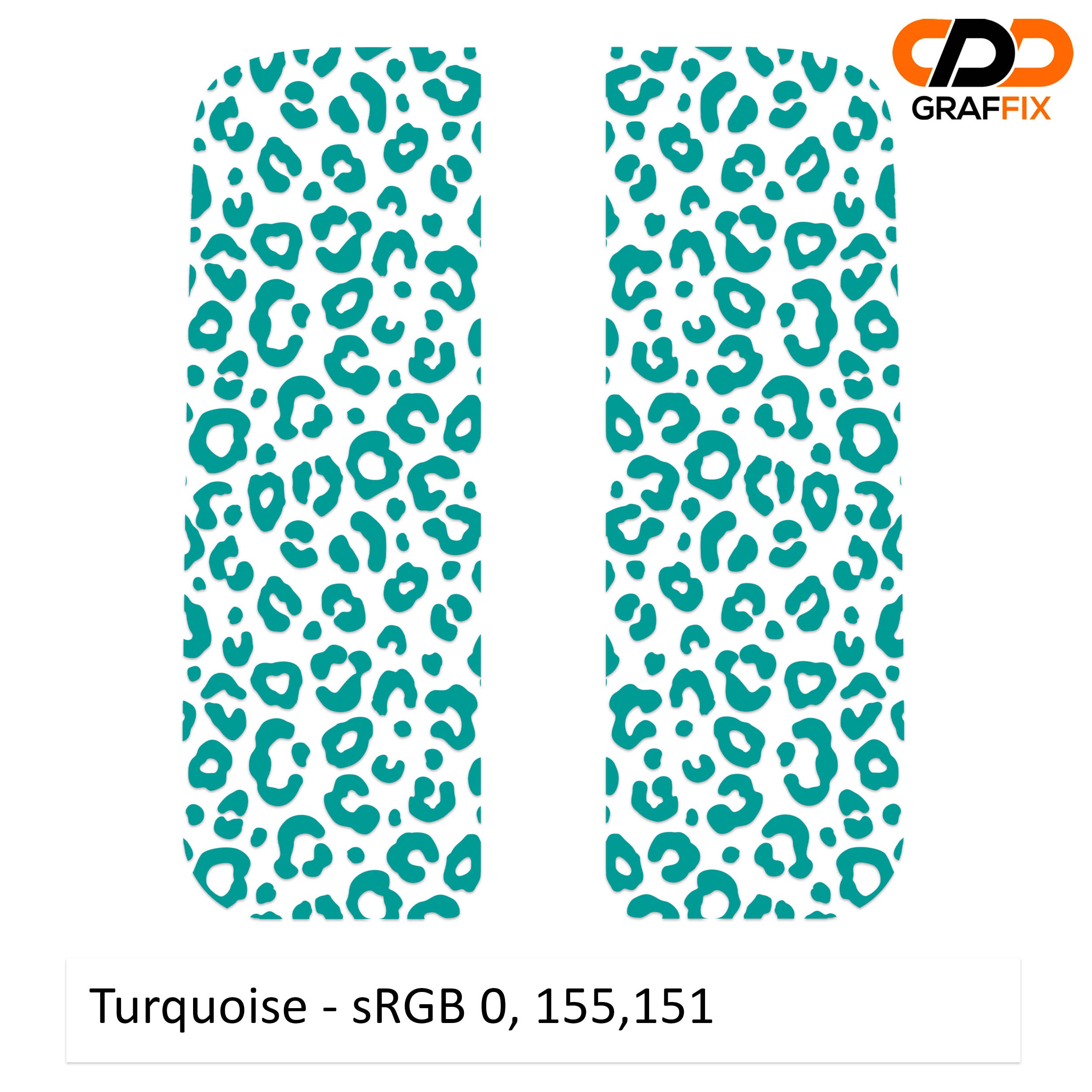 Turquoise leopard print side window decal set for Jeep Wrangler JL Gladiator JT 2018 plus