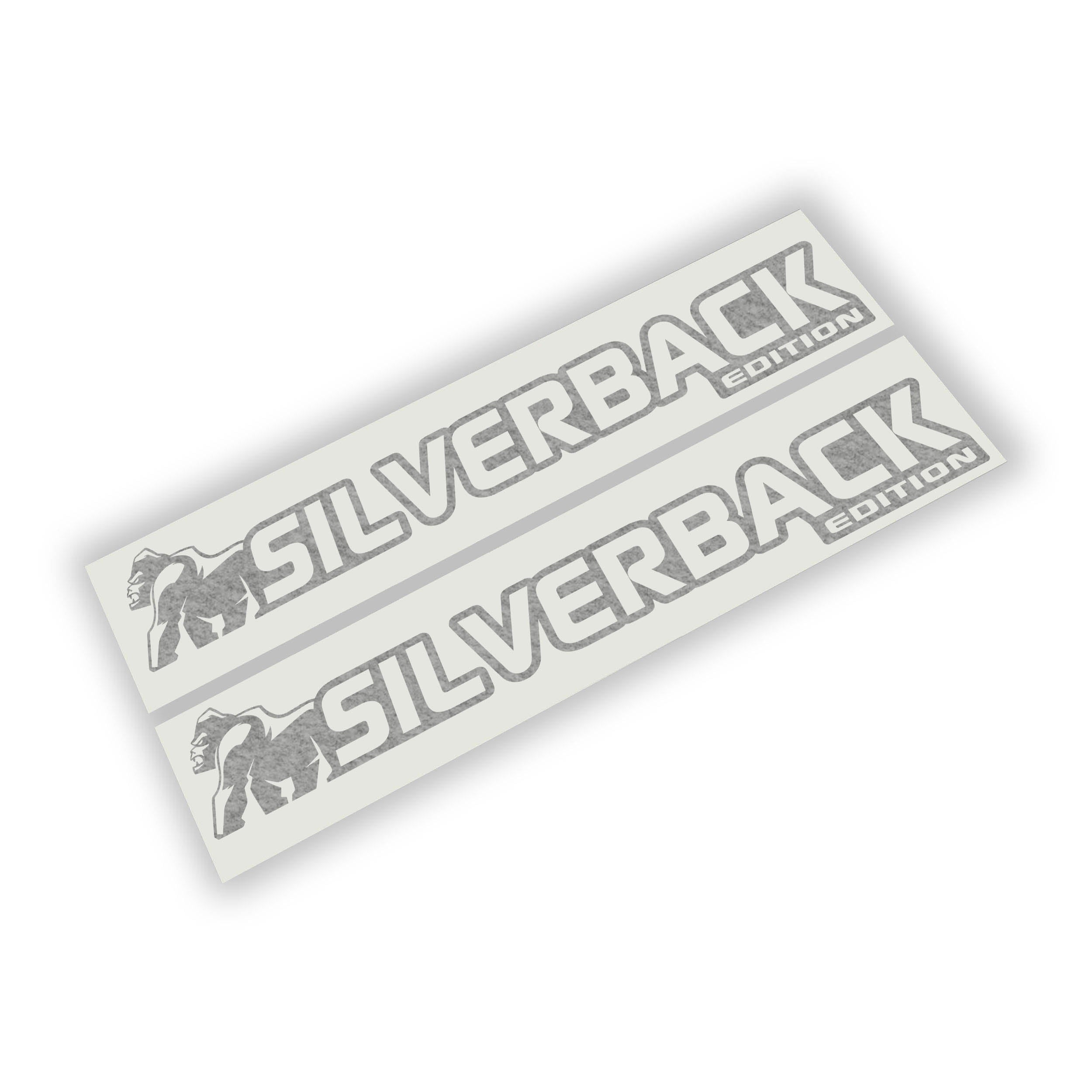 Silverback Edition Jeep Wrangler fender vinyl decal pair with gorilla silhouette and mountain design.