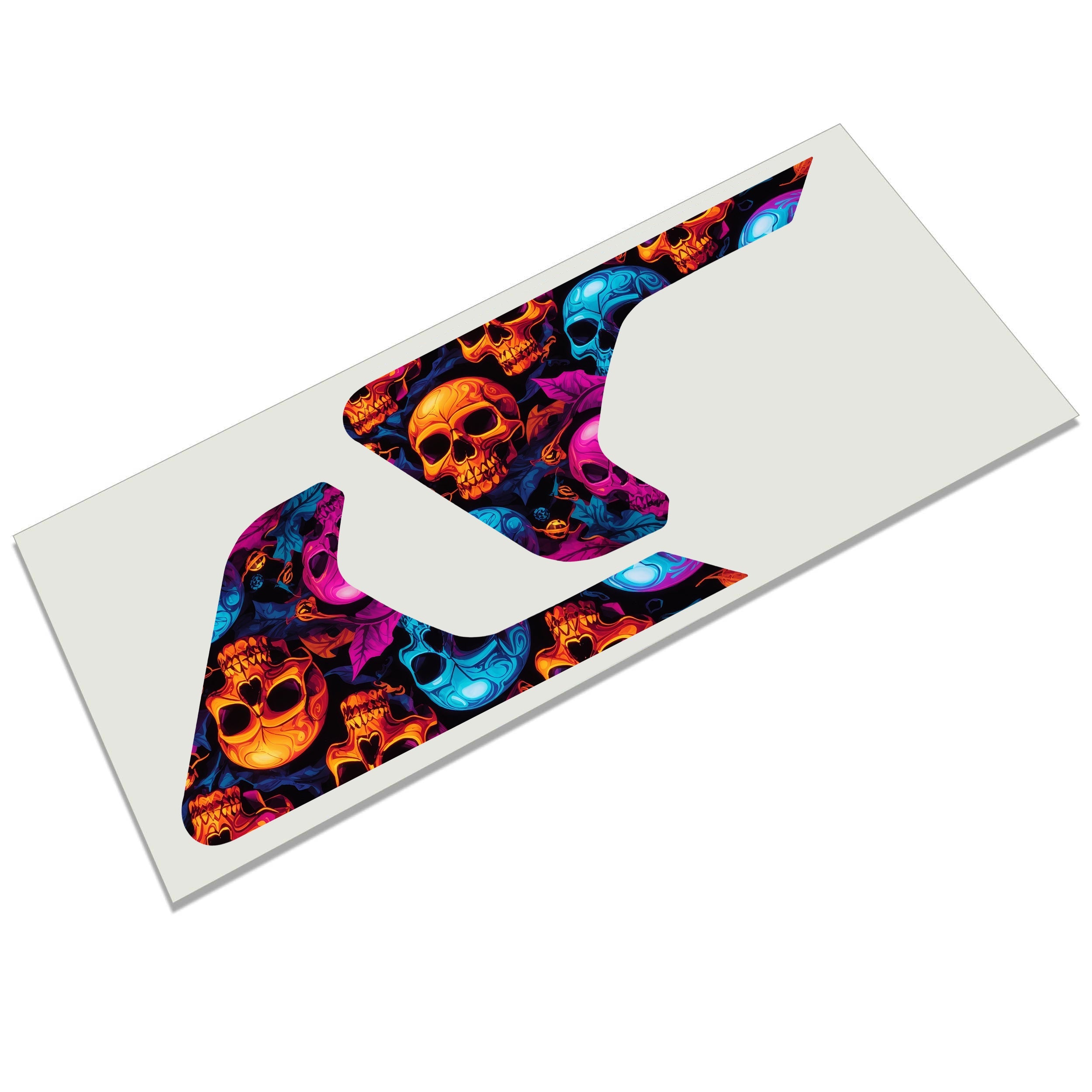 Halloween Skulls & Pumpkin 2pc Vinyl Fender Decal Set - Fits Jeep Wrangler JL/Jeep Gladiator JT 2018+