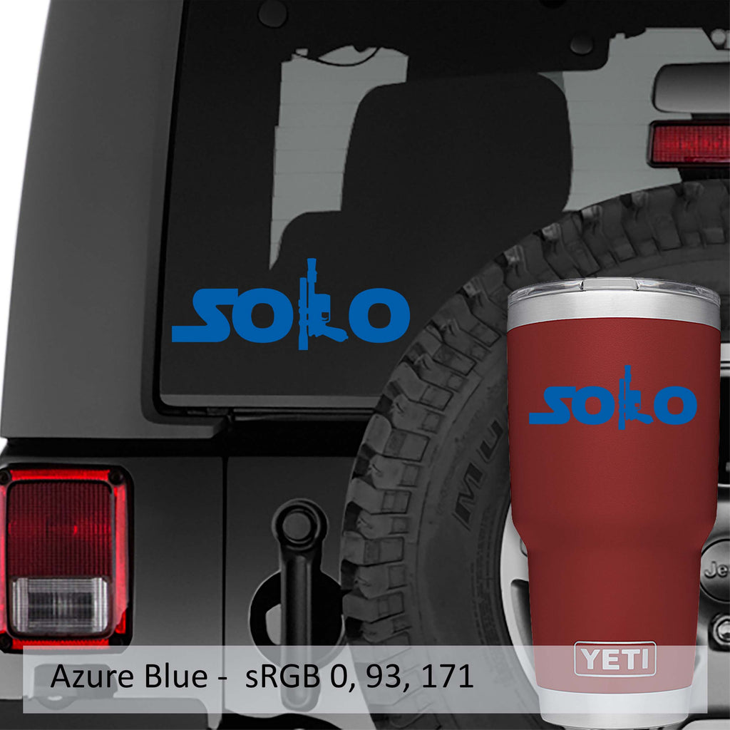 Star Wars Han Solo Name With Blaster Vinyl Decal
