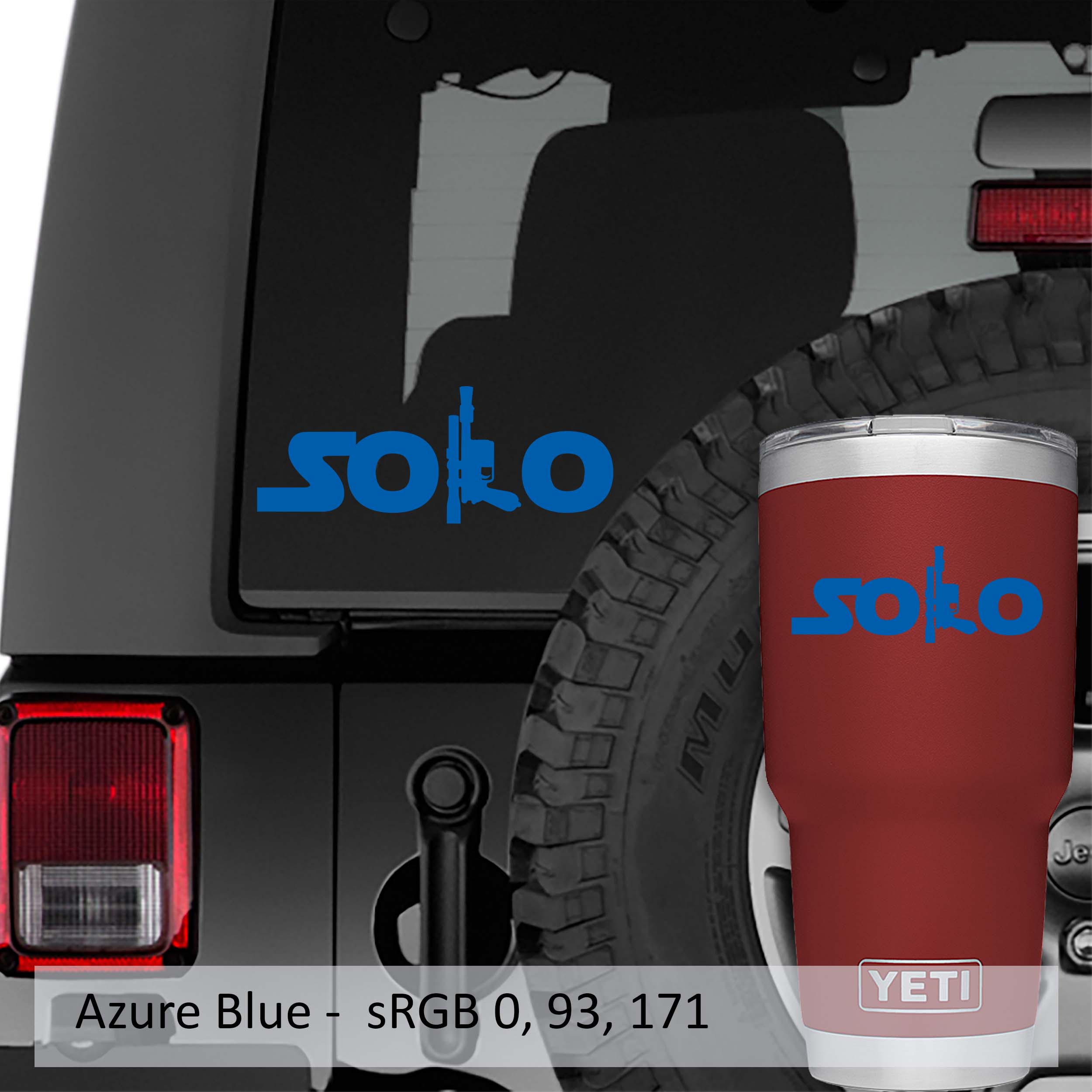Star Wars Han Solo Name With Blaster Vinyl Decal