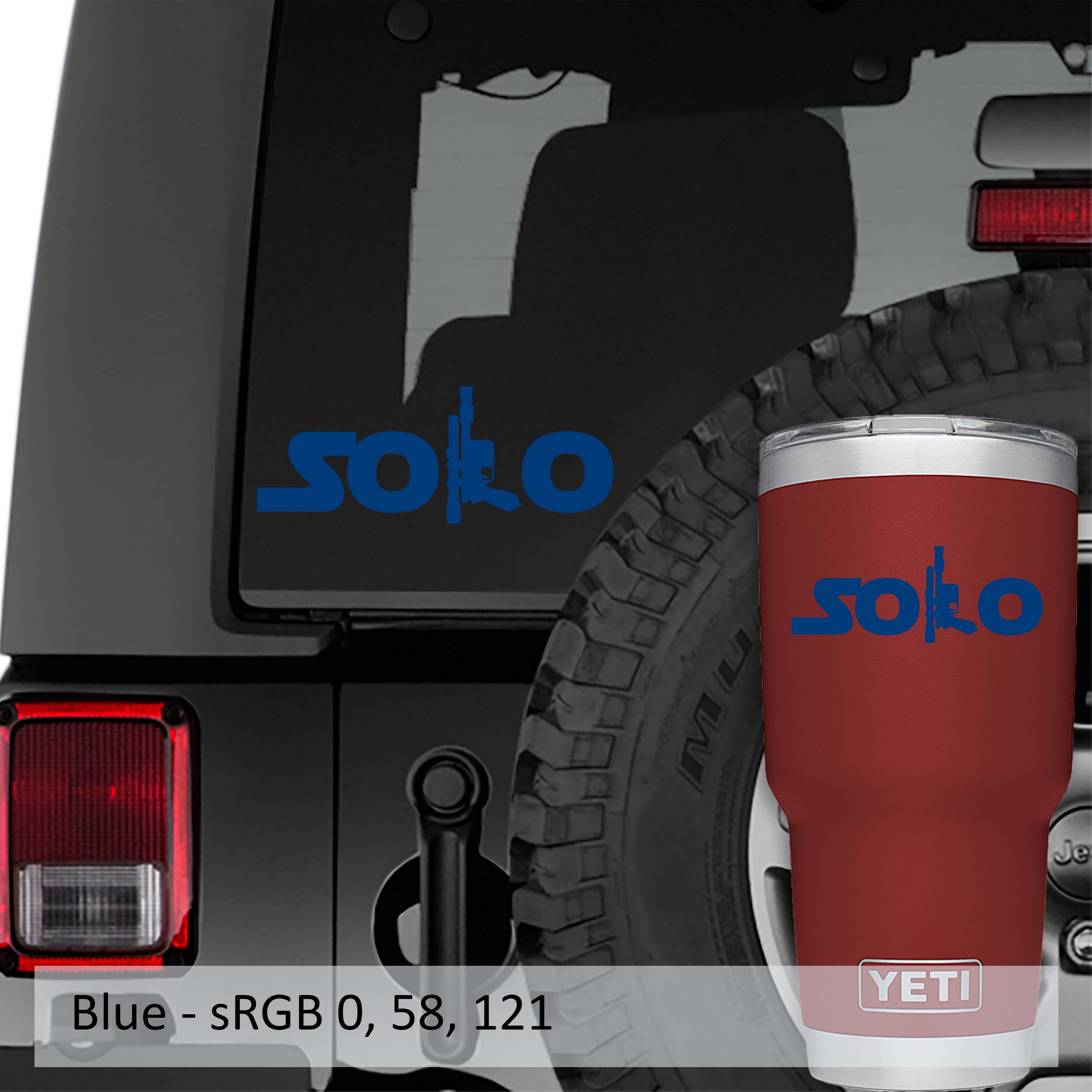 Star Wars Han Solo Name With Blaster Vinyl Decal