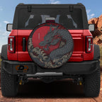 Storm Dragon Rising Spare Tire Cover With Backup Camera Hole