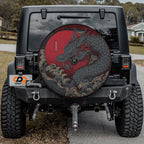 Storm Dragon Rising Spare Tire Cover With Backup Camera Hole