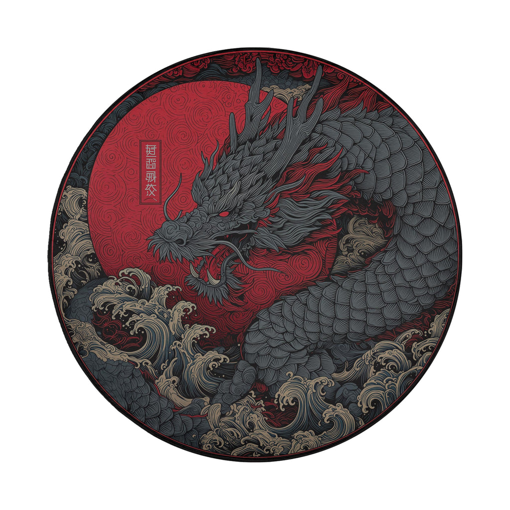 Storm Dragon Rising Spare Tire Cover With Backup Camera Hole