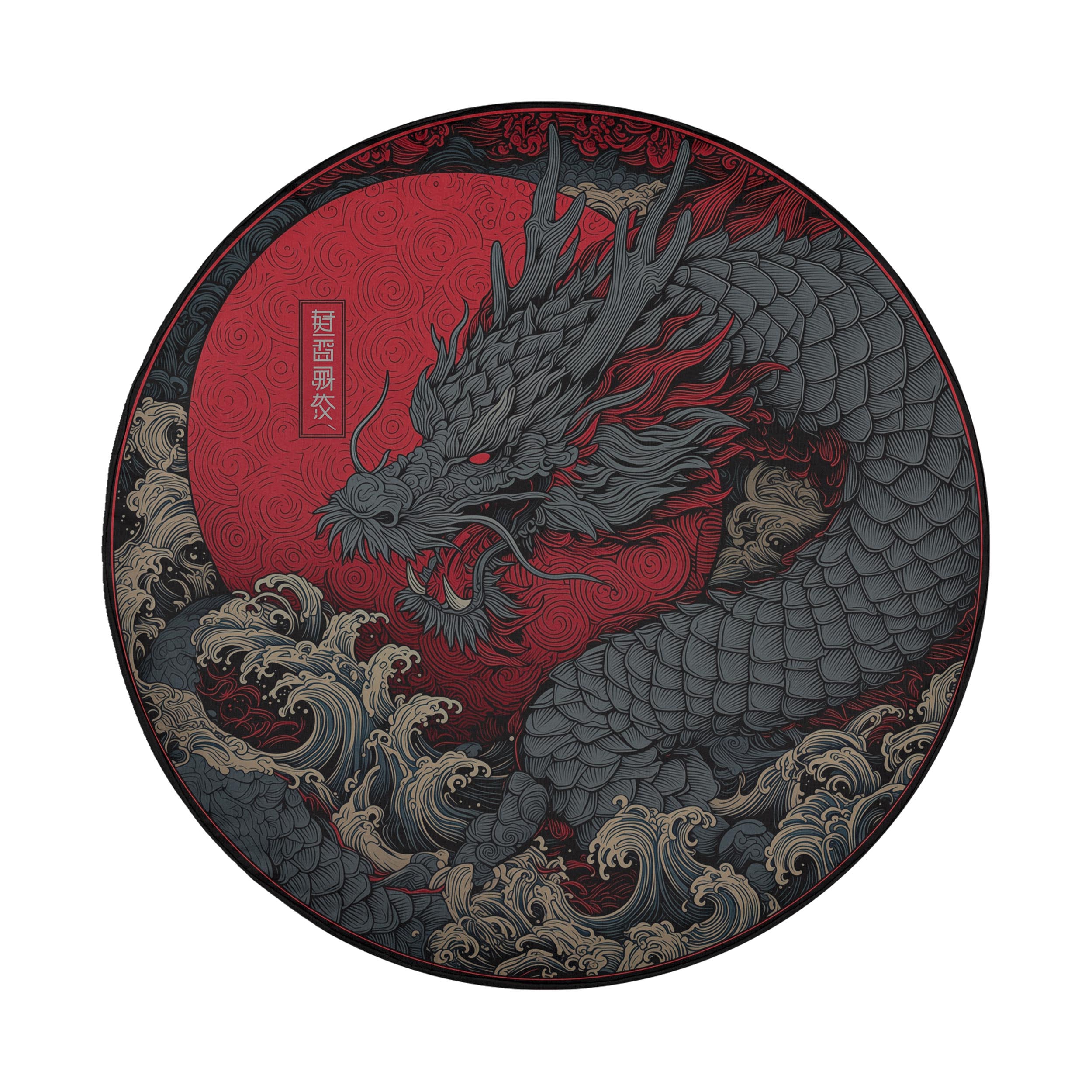 Storm Dragon Rising Spare Tire Cover With Backup Camera Hole