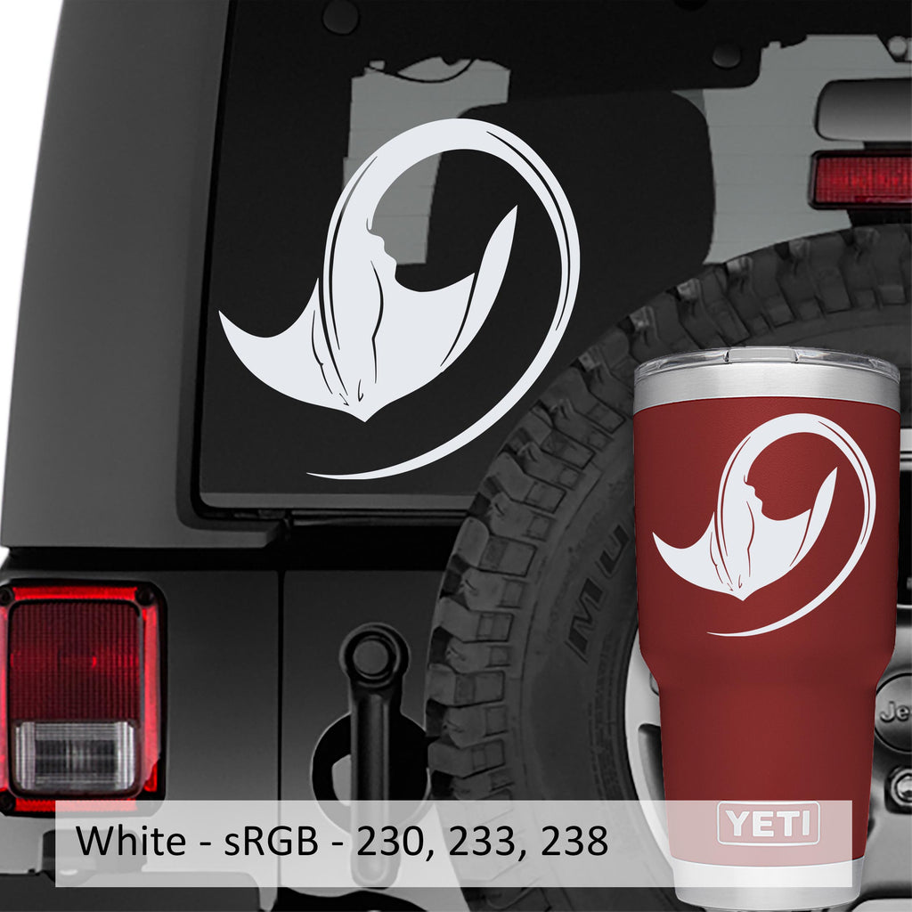 Swimming Manta Ray Vinyl Transfer Decal