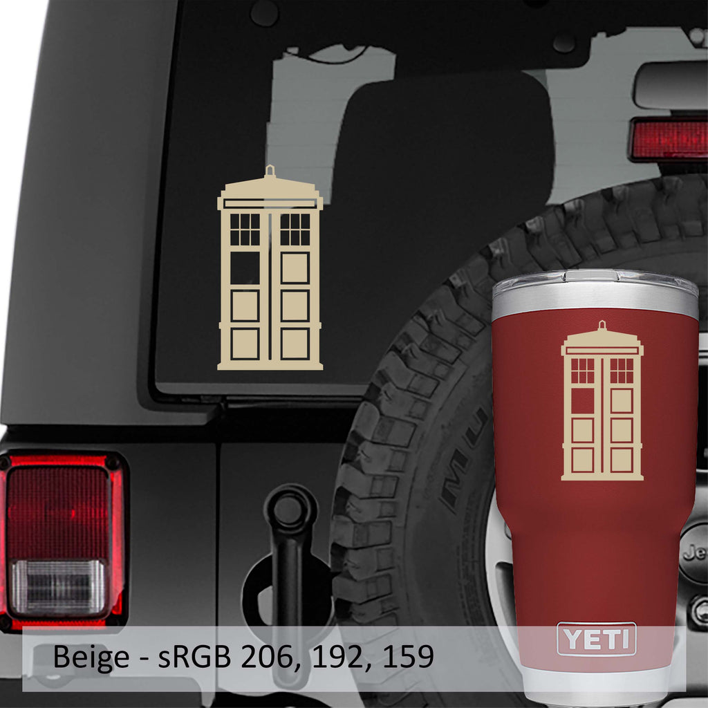 Dr Who Tardis Police Call Box Vinyl Decal