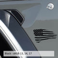 Tattered American Flag Fender Vinyl Decal Set
