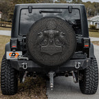 Thor Mjolnir Viking Spare Tire Cover With Backup Camera Hole Option